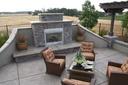 Custom Fireplace/Fire #004 by Wells Pools